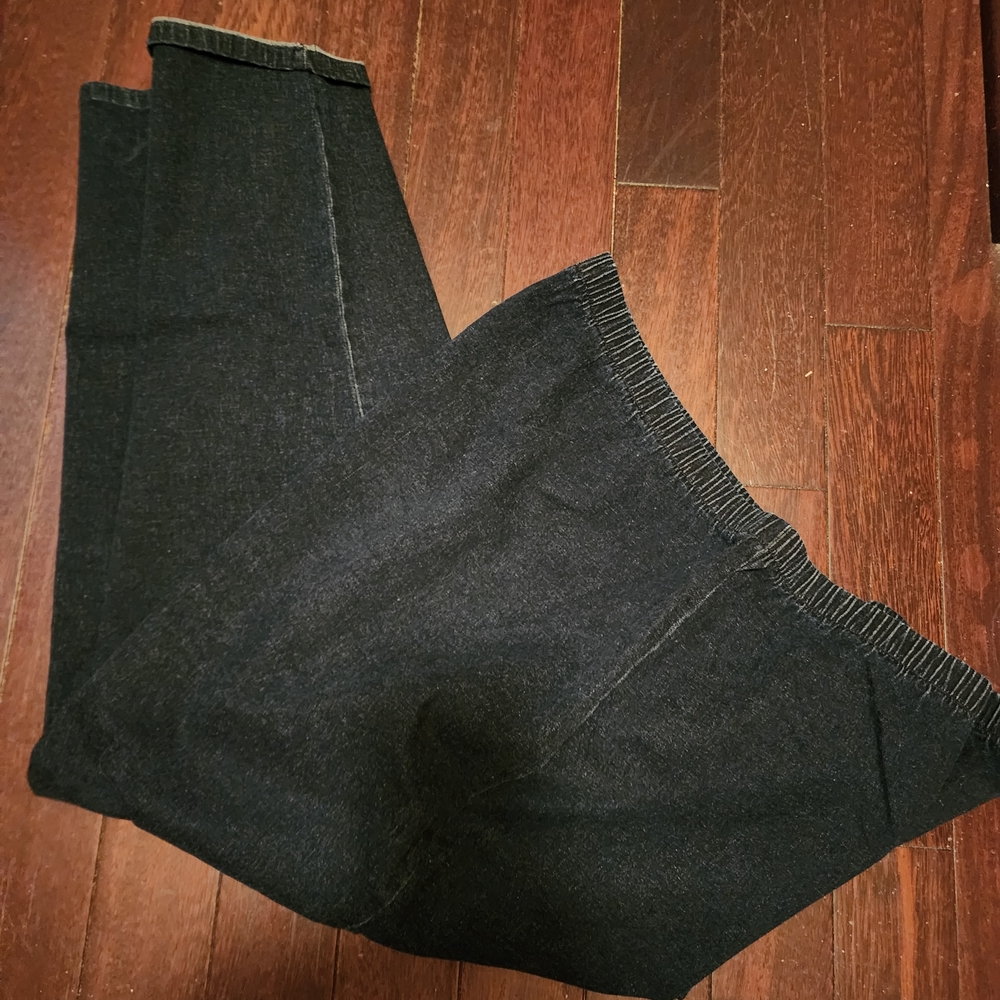 Women's Plus Straight Leg Jeans - Black